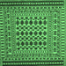 Square Persian Emerald Green Traditional Rug, tr2355emgrn