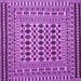 Square Machine Washable Persian Purple Traditional Area Rugs, wshtr2355pur