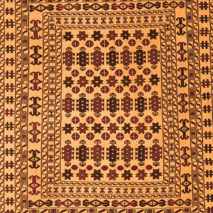 Serging Thickness of Machine Washable Persian Orange Traditional Area Rugs, wshtr2355org