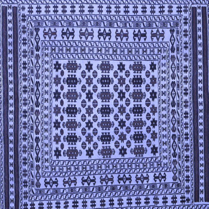 Square Machine Washable Persian Blue Traditional Rug, wshtr2355blu