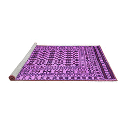 Sideview of Machine Washable Persian Purple Traditional Area Rugs, wshtr2355pur