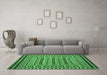 Machine Washable Persian Emerald Green Traditional Area Rugs in a Living Room,, wshtr2355emgrn