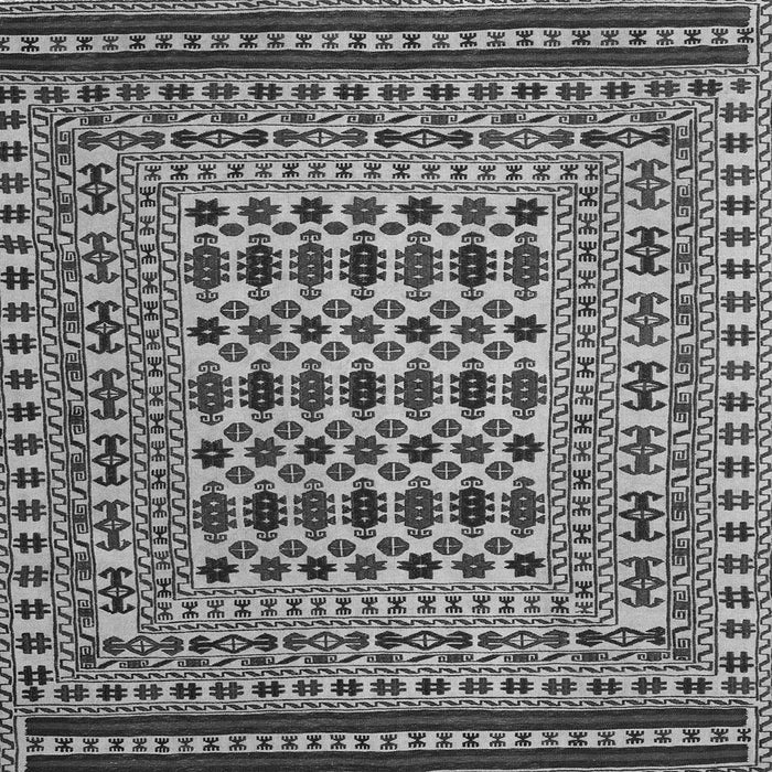 Round Machine Washable Persian Gray Traditional Rug, wshtr2355gry