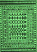 Machine Washable Persian Emerald Green Traditional Area Rugs, wshtr2355emgrn