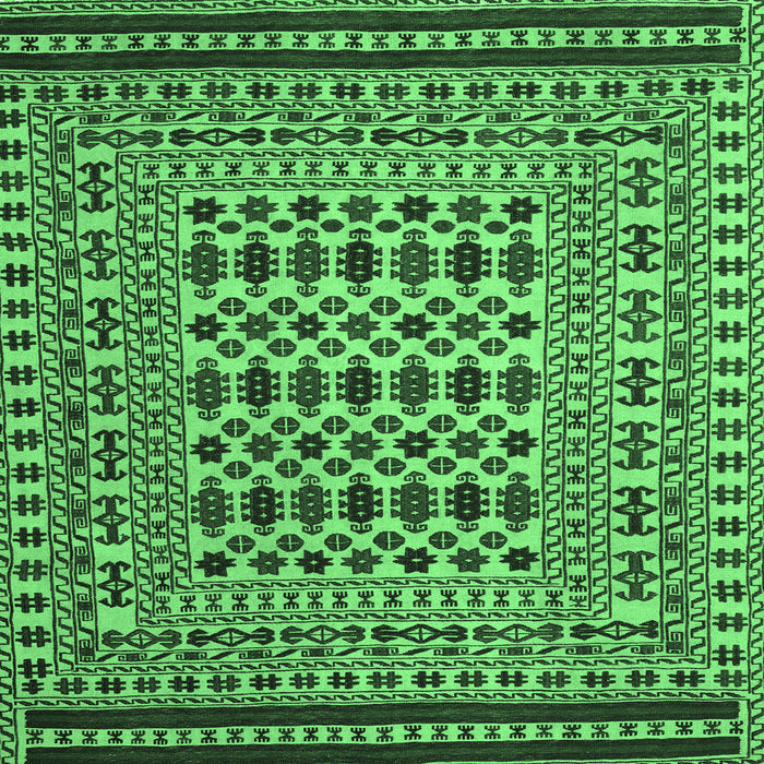 Square Machine Washable Persian Emerald Green Traditional Area Rugs, wshtr2355emgrn