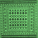 Square Machine Washable Persian Emerald Green Traditional Area Rugs, wshtr2355emgrn