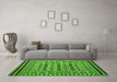 Machine Washable Persian Green Traditional Area Rugs in a Living Room,, wshtr2355grn