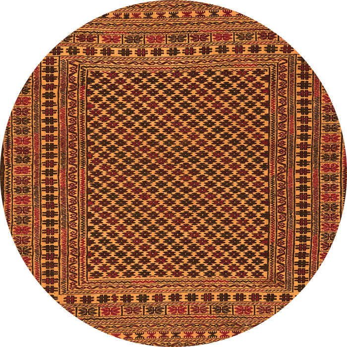 Machine Washable Southwestern Orange Country Area Rugs, wshtr2356org