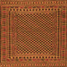 Serging Thickness of Southwestern Orange Country Rug, tr2356org