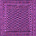 Square Southwestern Purple Country Rug, tr2356pur