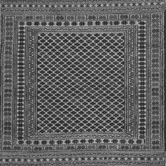 Serging Thickness of Southwestern Gray Country Rug, tr2356gry