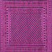 Square Southwestern Pink Country Rug, tr2356pnk