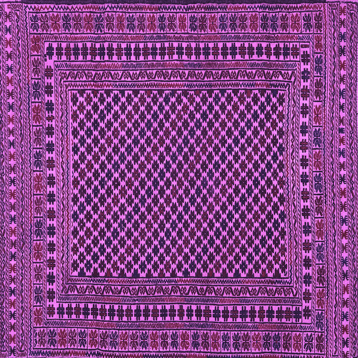 Square Machine Washable Southwestern Purple Country Area Rugs, wshtr2356pur