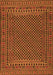 Serging Thickness of Machine Washable Southwestern Orange Country Area Rugs, wshtr2356org