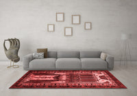 Machine Washable Persian Red Traditional Rug, wshtr2357red