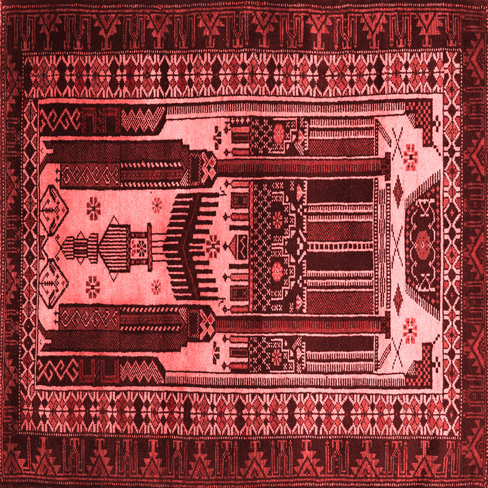 Machine Washable Persian Red Traditional Rug, wshtr2357red