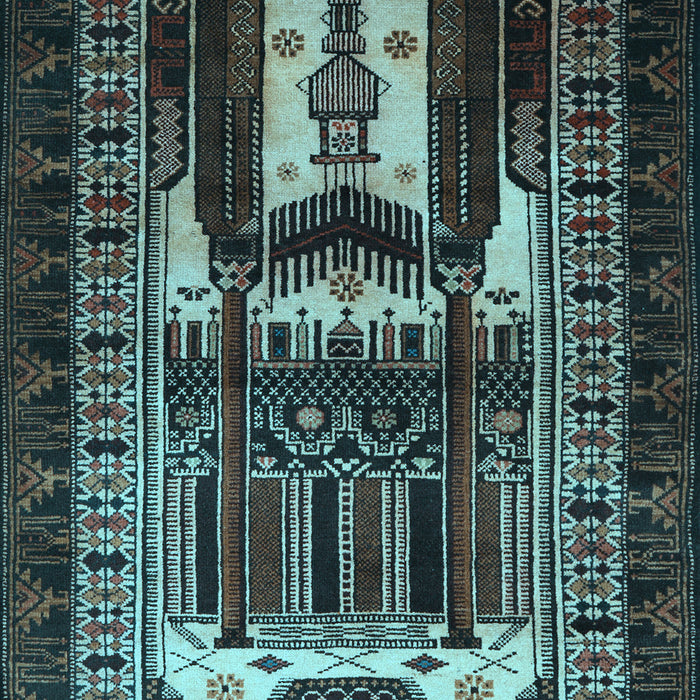 Machine Washable Persian Light Blue Traditional Rug, wshtr2357lblu