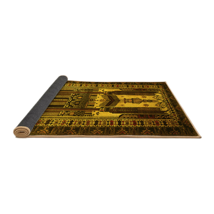 Sideview of Persian Yellow Traditional Rug, tr2357yw