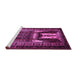 Sideview of Machine Washable Persian Pink Traditional Rug, wshtr2357pnk