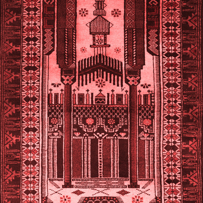 Machine Washable Persian Red Traditional Rug, wshtr2357red