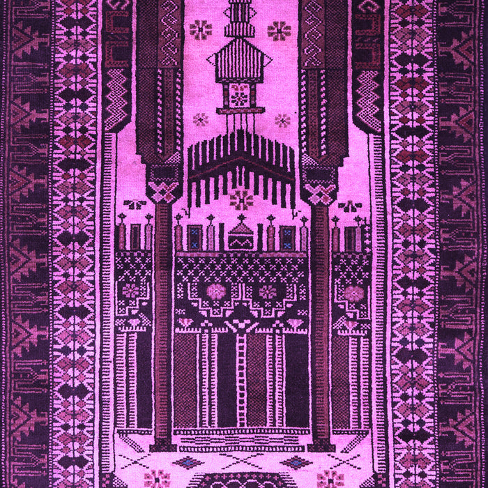 Machine Washable Persian Purple Traditional Area Rugs, wshtr2357pur