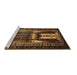 Sideview of Machine Washable Persian Brown Traditional Rug, wshtr2357brn