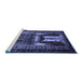 Sideview of Machine Washable Persian Blue Traditional Rug, wshtr2357blu