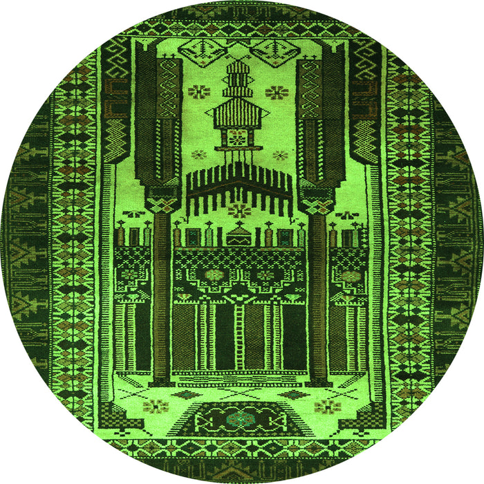 Machine Washable Persian Green Traditional Area Rugs, wshtr2357grn