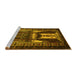 Sideview of Machine Washable Persian Yellow Traditional Rug, wshtr2357yw