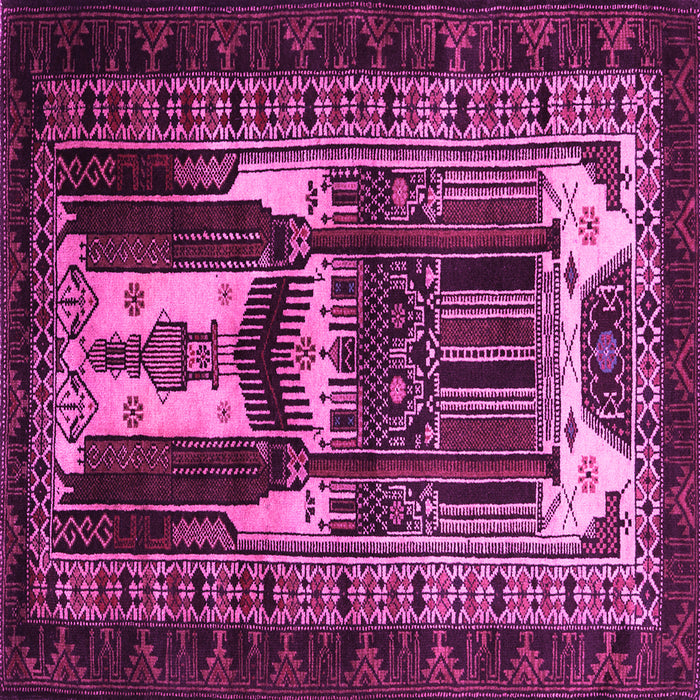 Square Persian Pink Traditional Rug, tr2357pnk