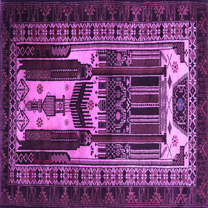 Square Persian Purple Traditional Rug, tr2357pur