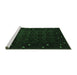 Sideview of Machine Washable Persian Emerald Green Traditional Area Rugs, wshtr2358emgrn