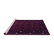 Sideview of Machine Washable Persian Purple Traditional Area Rugs, wshtr2358pur