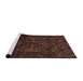 Sideview of Machine Washable Traditional Dark Brown Rug, wshtr2359