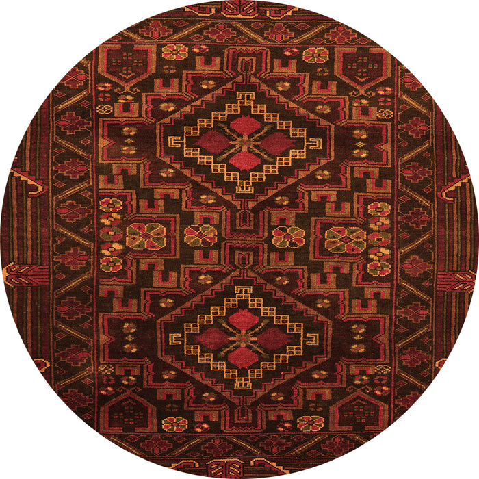 Square Persian Orange Traditional Rug, tr2359org