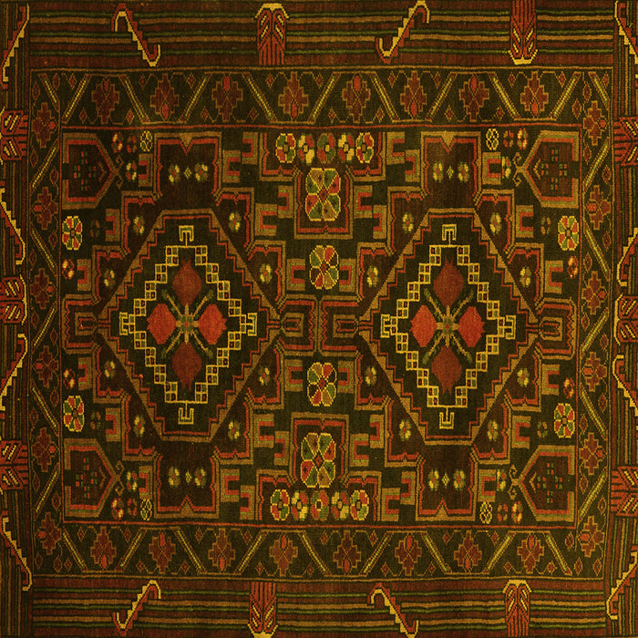 Square Persian Yellow Traditional Rug, tr2359yw