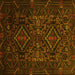 Square Persian Yellow Traditional Rug, tr2359yw