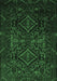Machine Washable Persian Emerald Green Traditional Area Rugs, wshtr2359emgrn