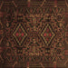 Square Persian Brown Traditional Rug, tr2359brn