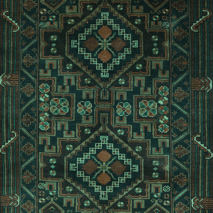 Machine Washable Persian Turquoise Traditional Area Rugs, wshtr2359turq