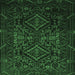 Square Persian Emerald Green Traditional Rug, tr2359emgrn