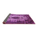 Sideview of Medallion Purple Traditional Rug, tr235pur