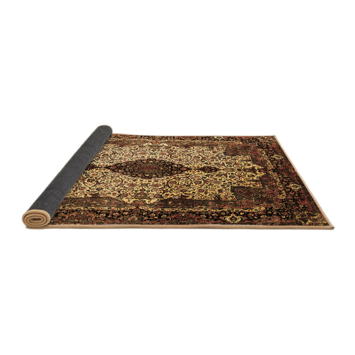 Sideview of Medallion Brown Traditional Rug, tr235brn