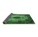 Sideview of Medallion Emerald Green Traditional Rug, tr235emgrn