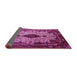 Sideview of Medallion Pink Traditional Rug, tr235pnk