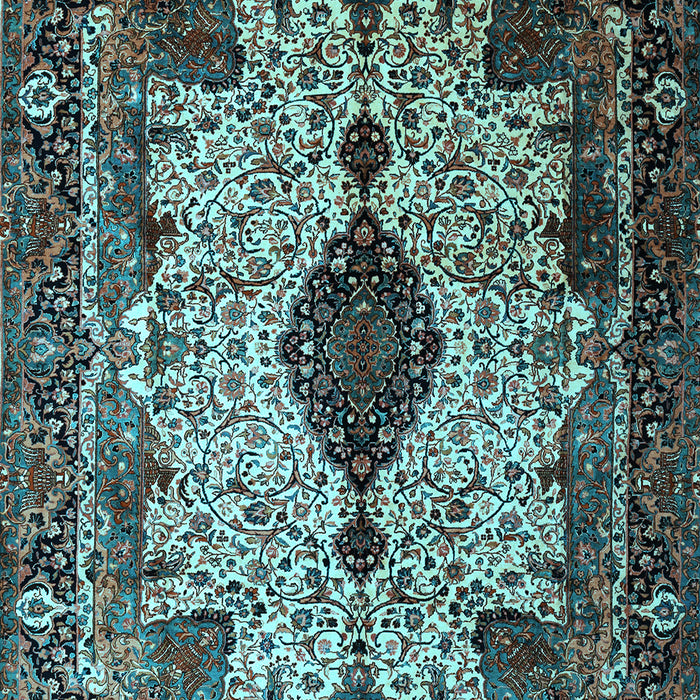 Medallion Light Blue Traditional Rug, tr235lblu