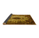 Sideview of Medallion Yellow Traditional Rug, tr235yw