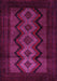 Machine Washable Southwestern Pink Country Rug, wshtr2360pnk