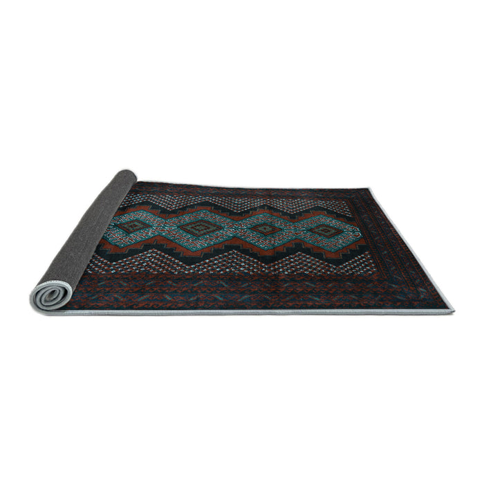 Sideview of Southwestern Light Blue Country Rug, tr2360lblu
