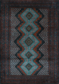 Southwestern Light Blue Country Rug, tr2360lblu